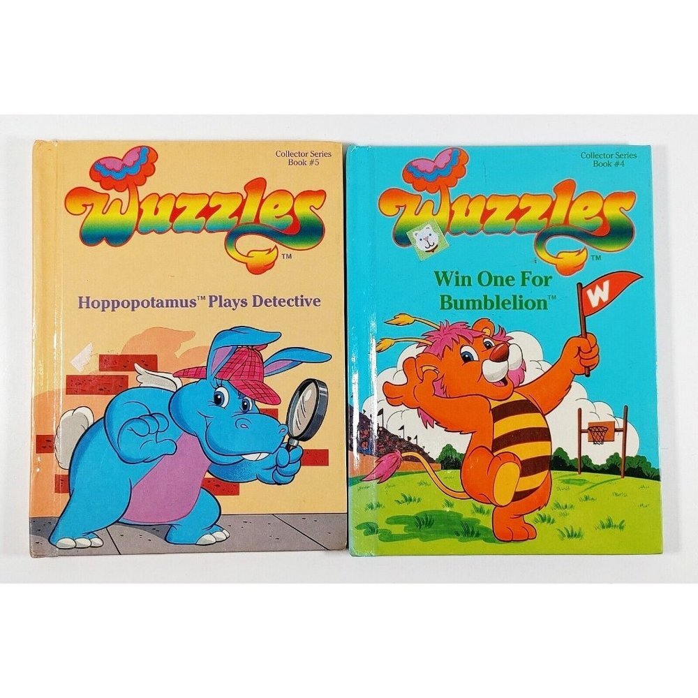 Wuzzles Books Hasbro Vintage 1984 #4,5  Hardcover Books Lot Of 2